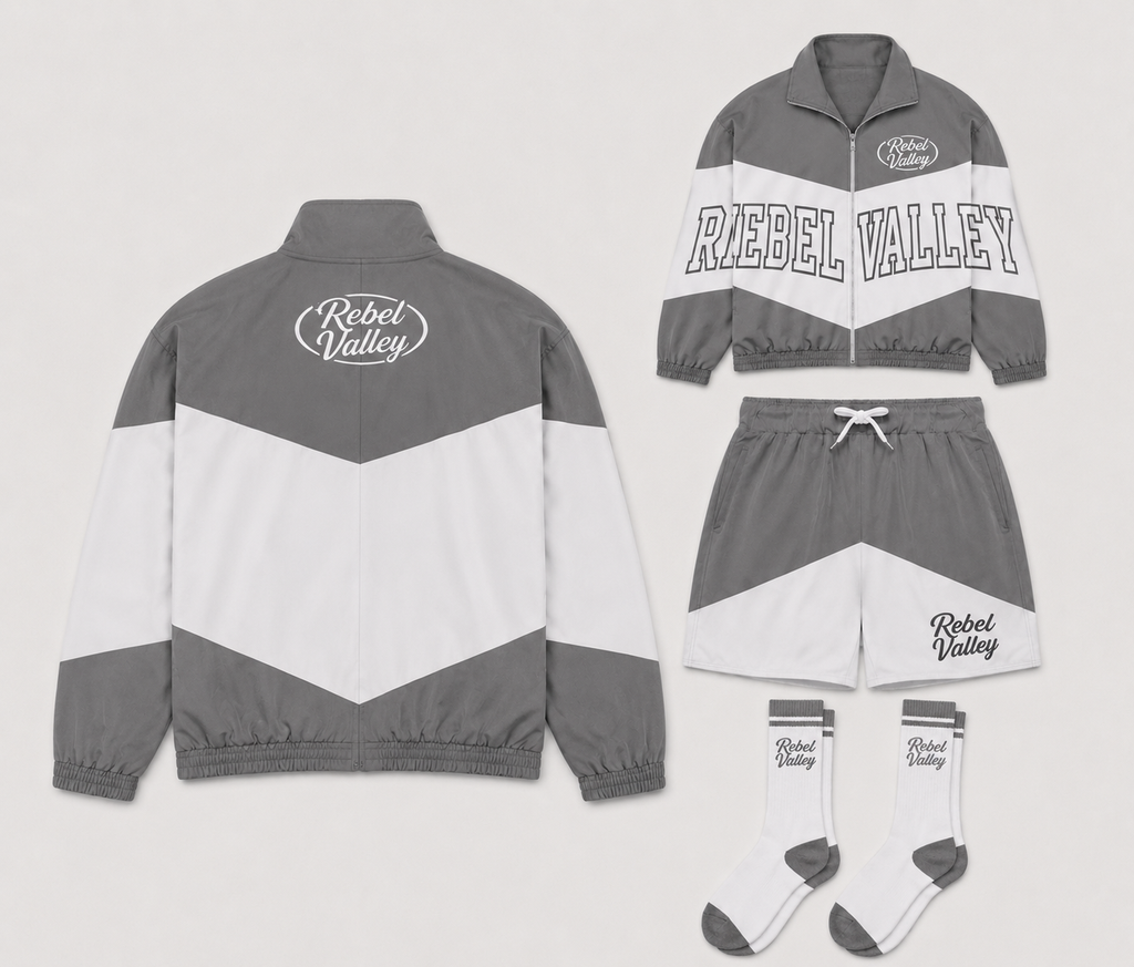 "GREY" REBELVALLEY WINDBREAKER SET WITH SOCKS