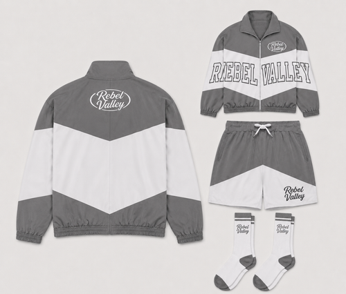 "GREY" REBELVALLEY WINDBREAKER SET WITH SOCKS