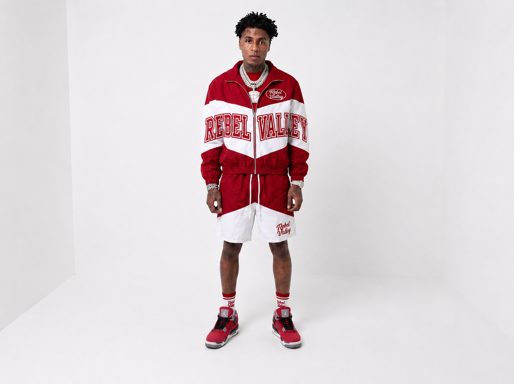 "RED" REBELVALLEY WINDBREAKER SET WITH SOCKS