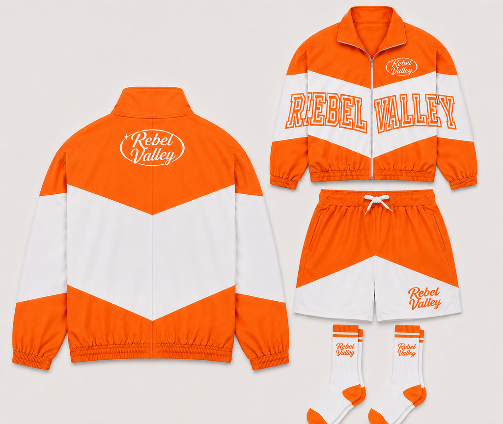 "ORANGE" REBELVALLEY WINDBREAKER SET WITH SOCKS