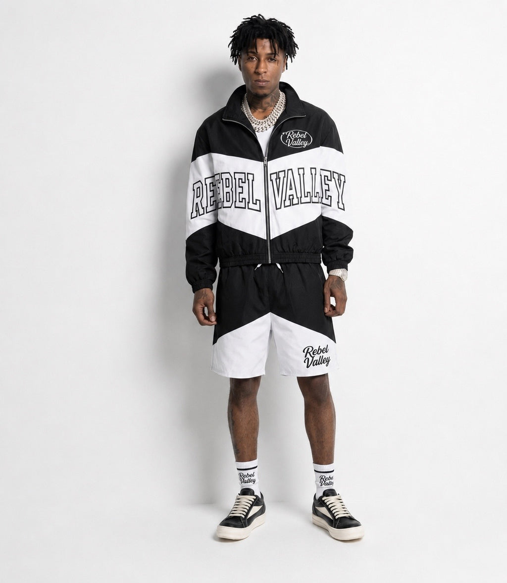 "BLACK" REBELVALLEY WINDBREAKER SET WITH SOCKS